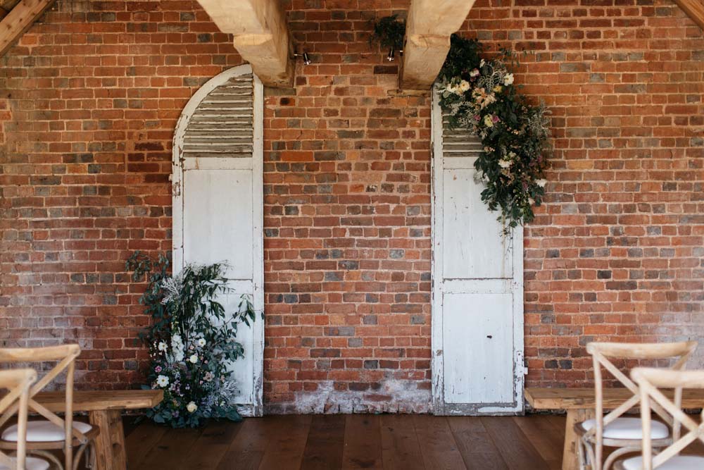 shutter wedding flowers