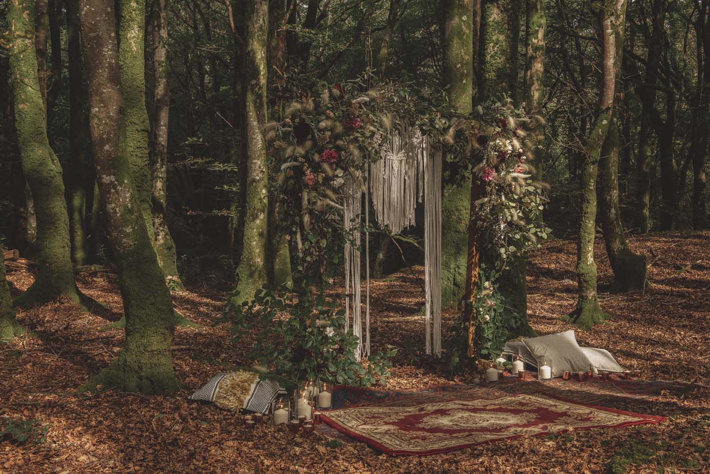 woodland flower arch